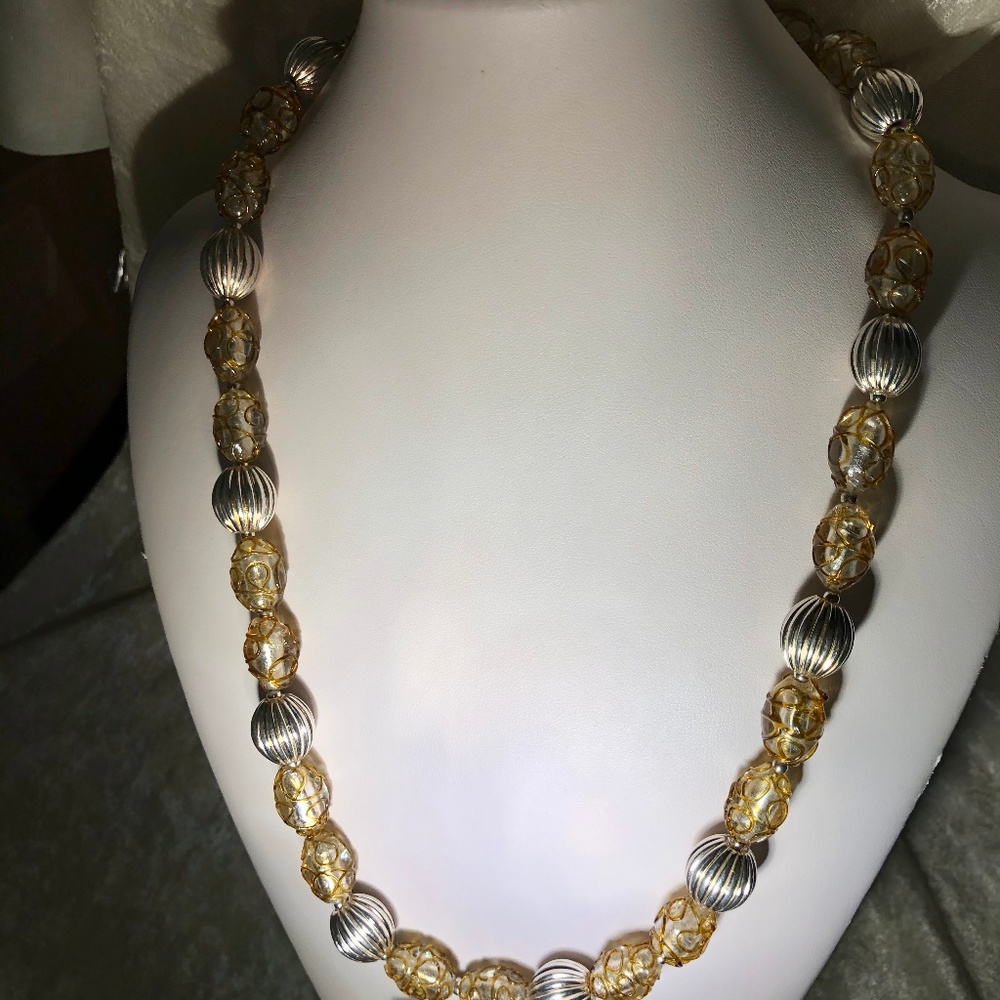ARTE D`ARGENTO STERLING  24" MURANO GLASS NECKLACE